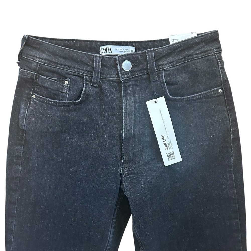 Zara Black Denim Flare Split Hem
High Rise Jeans Size 6 Raw Fringed Split Hem - Picture 4 of 12
